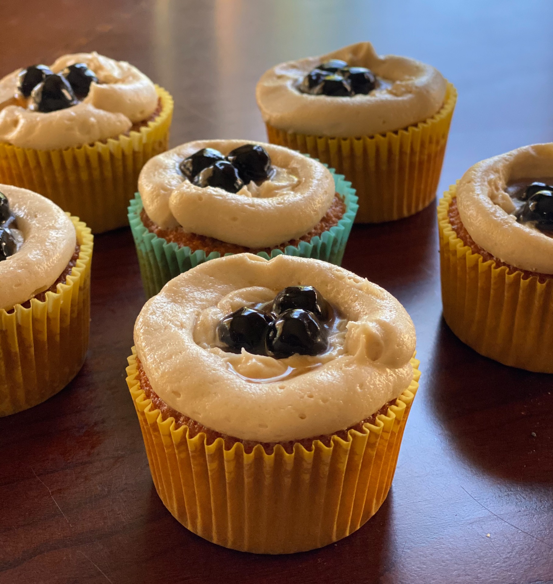 milk tea boba cupcakes